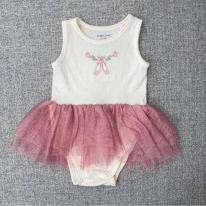Angel Dear 12-18m EUC Cream and Pink Tutu Onesie